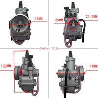 Yeni Motosiklet Karbüratörü 21.5mm CP17.5, 50cc PIAGGIO Scooterlar MINARELLI Motosikletler için