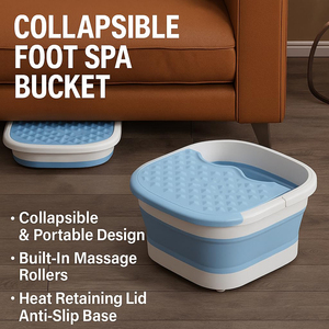 Bañera Plegable para Pies, Spa Portátil para Pies, Bañera de Viaje para Pies, Bañera de Plástico Resistente para Pies - Product Image 5
