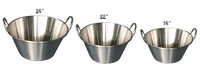 Cazo mexicain 21 pouces en acier inoxydable 41QT robuste pour la cuisson des carnitas