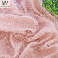 Nanyee Textile Nouveau Tissu Tricot Chandail en Fibre de Verre à Pile Longue Brillante Avec Lurex