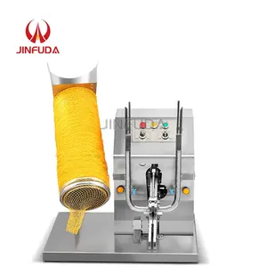 Macchina imballatrice elettrica del sacchetto della rete della mela della macchina del clipper della borsa della maglia del limone della frutta, macchina di taglio delle doppie unghie - Product Image 3