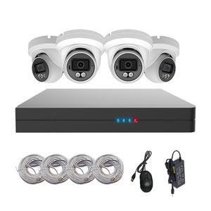 4CH 5MP Smart Dual Light supporta Audio In/out sistema CCTV torretta telecamera visione notturna IR 20m Mic POE IP telecamera di sicurezza <span class=keywords><strong>NVR</strong></span> Kit - Product Image 1