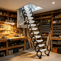 Échelle rétractable électrique de haute qualité, escalier pliant automatique pour accès au loft intérieur