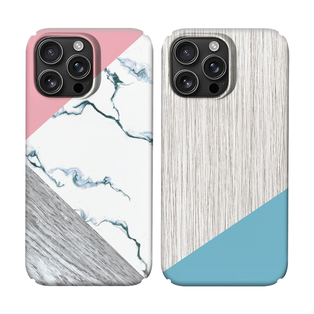 Splice Marble Flowers Hard PC Sublimation Shockproof Phone Case for iPhone 16 Pro Max 17 AIR