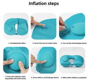 Le meilleur équipement de voyage gonflable portatif d'oreiller de cou en forme de U pour le <span class=keywords><strong>camping</strong></span> - Product Image 2