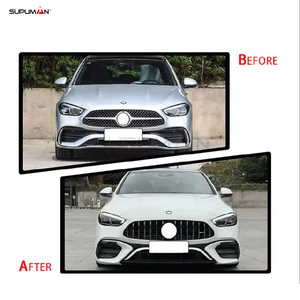 Kit de parachoques delantero automático de material ABS de la marca SPM para <span class=keywords><strong>Mercedes</strong></span> <span class=keywords><strong>Benz</strong></span> Clase <span class=keywords><strong>C</strong></span> w206 kit de carrocería actualización a <span class=keywords><strong>AMG</strong></span> 63S accesorios 2022 + - Product Image 2