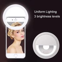 Lampe annulaire rechargeable à clipser pour selfie, 36 LED, durable, antidérapante, pour mariage, Thanksgiving, Halloween, Diwali, Pâques
