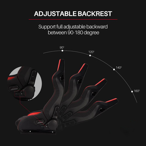 JIABEIR 1095 Sedile Universale per Simulatore di Guida, Alta Qualità in Pelle, Regolabile, Sportivo, per Gaming e Corse Simulate - Product Image 6