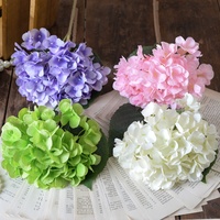 Bunga Hydrangea Sutra Biru Buatan Tangan Realistis Modern Dekorasi Pernikahan Hari Valentine