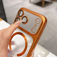 Funda Magnética Mate Esmerilada de Lujo para Teléfono con Carga Inalámbrica, Compatible con 18/17/16/15/14/13 Pro Max, Antigolpes, Transparente y Protectora