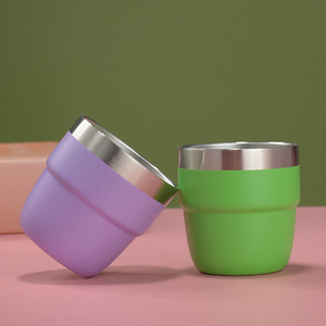 2025 Sản Phẩm Mới 4Oz 6Oz 8Oz Thép Không Gỉ Coffe Tumbler Nóng Và Lạnh Tái Sử Dụng Nhiệt Cốc Cà Phê Với Từ Nắp Biểu Tượng Tùy Chỉnh - Product Image 3