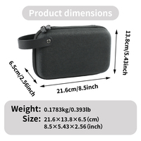 Étui rigide en EVA pour batterie externe, antichoc, portable, pochette de rangement de voyage avec poche en filet pour câble de chargeur USB