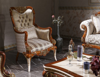 Juego de sofás de salón pulido de nogal clásico personalizado juego de sofás de bronce antiguo para el hogar muebles de sala de estar de estilo europeo