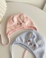 Gorro de Bebé Recién Nacido con Lindas Orejas de Conejo, Protección para las Orejas, Gorro de Algodón Suave Clase A, Gorro para Bebé Amigable con la Piel, Primavera y Otoño