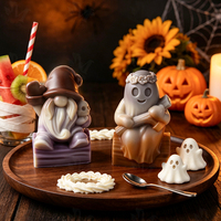 J10-616 Neues Design Halloween-Totenkopf-Form Lebensmittelechte Silikonform für Kerzen Seife Umweltfreundliche Heimdekoration Einfaches Entformen