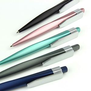 Slanted Cut Streamline Click Allpoint <b>Pen</b>, Tapered Slim Metal <b>Retractable</b> <b>Pen</b> Custom Logo for Brand Corporate - Product Image 6