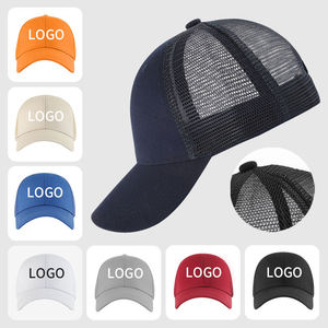Gorras de camionero personalizadas OEM de gran venta al por mayor de fábrica, gorra de béisbol de malla lisa de 6 paneles, gorras de algodón lisas unisex deportivas - Product Image 3