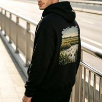 Sweat-shirt graphique pour homme personnalisé, impression hip-hop, vente en gros, avec transfert thermique offset