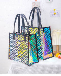 Bolsos de Hombro de PVC de Gran Capacidad para Mujer, Bolsos de Compras Portátiles de Viaje, Bolsos de Playa Impermeables con Logotipo - Product Image 5