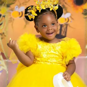 yellow first birthday dress Baby First Birthday Dress