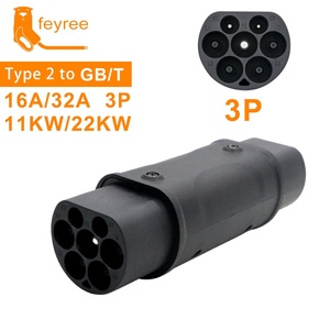Adaptador de Cargador para Vehículos Eléctricos Feyree Tipo 2 a GBT CCS2 a CCS1, Montaje en Pared, 32A, Nuevo, Certificado CE/FCC - Product Image 4