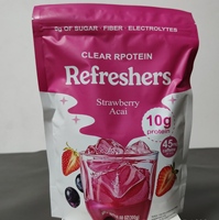 Protéines en Poudre Électrolytiques Sans Sucre Saveur Fraise Açaï 300g Marque Blanche OEM Vente en Gros