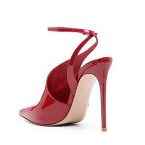 Sandalias Rojas de Tacón de Aguja con Punta en Pico para Mujer, Primavera 2024, Nuevo Estilo, Zapatos de <span class=keywords><strong>Charol</strong></span> <span class=keywords><strong>Rojo</strong></span>, Tacón Personalizado de Diseñador - Product Image 5