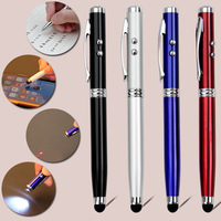 Stylo laser multifonction 4 en 1 en métal avec lampe torche LED, pointeur extensible, stylo pour présentation PowerPoint pour enseignant