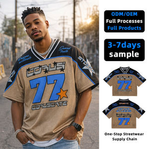 <b>Top</b> Ranking Men's Casual Hip Hop T-shirts Spandex/Polyester Knitted 200g Digital Printing Quick Dry OEM Service Custom <b>Patchwork</b> - Product Image 1