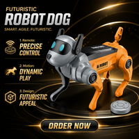 Robot chien intelligent AI télécommandé, jouet pour enfant à assembler soi-même, quadrupède, fonctionnant sur piles