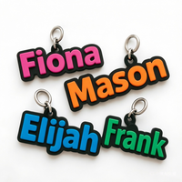 Llavero de PVC Suave Personalizado con Nombre OEM y Cierre de Langosta, Artesanía Metálica Personalizada, Llavero de Goma 3D con Nombre para Regalos