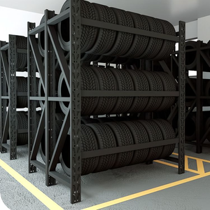 מתקני אחסון צמיגים רב תכליתיים מפלדה, 4 שכבות, ציפוי אבקה נגד קורוזיה, עיצוב ללא ברגים, קיבולת 300 ק\"ג, מתאים לסדנאות ותערוכות - Product Image 4