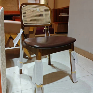 Foshan Made Dining <strong>Chair</strong> Light Luxury Hotel B&amp;B Restaurant Furniture and Rattan Back <strong>Chair</strong> - Product Image 1