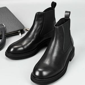 Nouvelles Bottines Chelsea pour Hommes, Style Business Casual Italien, Chaussures en Cuir à Semelles Souples, Tige en Peau de Mouton de Haute Qualité, Automne - Product Image 2