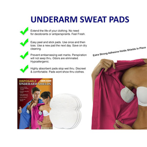 Grandes coussinets respirants jetables en coton pour les aisselles absorbant la sueur <span class=keywords><strong>anti</strong></span>-<span class=keywords><strong>transpirant</strong></span> pour les aisselles Coussinets de sueur à usage domestique personnalisables - Product Image 5