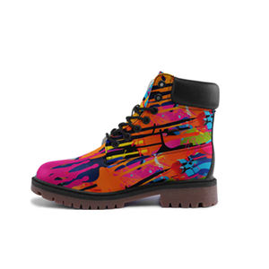 Stivaletti da Uomo alla Moda Casual Alti con Lacci, Personalizzabili, Gambale da 6 Pollici, in Vera Pelle, <span class=keywords><strong>Scarpe</strong></span> Antinfortunistiche Impermeabili - Product Image 1