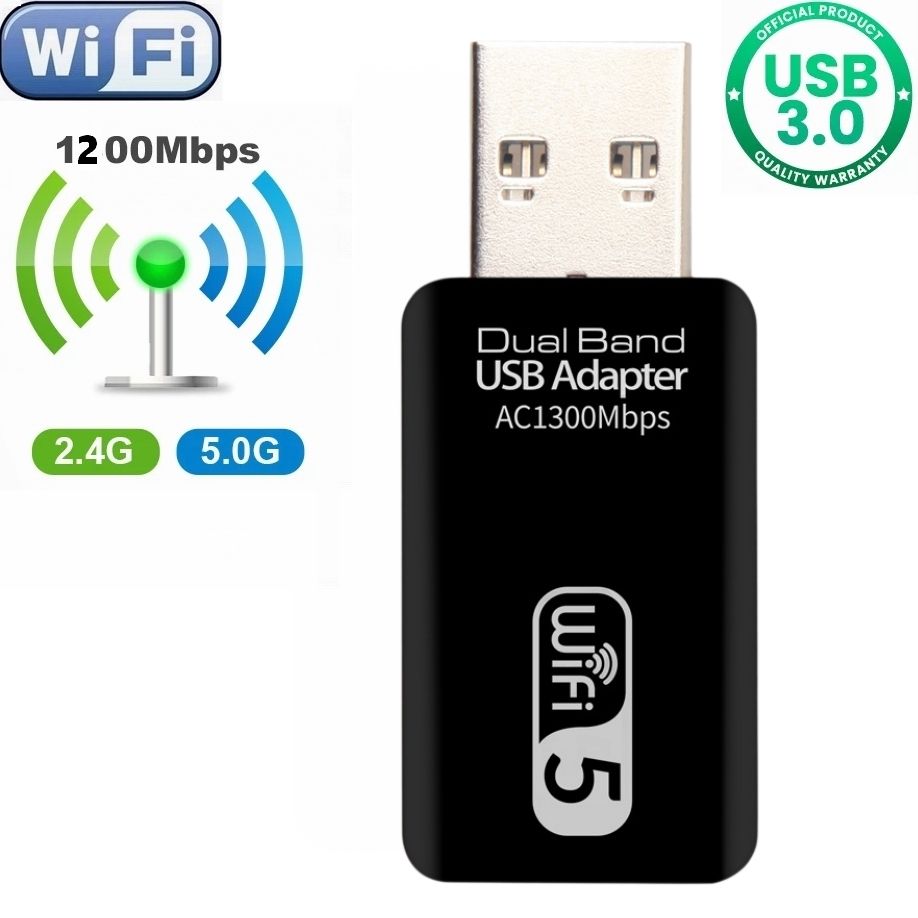1300Mbps USB 3.0 WiFi Adattatore USB Dual Band 2.4G/5Ghz Wi-fi Dongle 4 Antenna Ricevore Wireless Per PC/Laptop Driver Gratuo - Foto 7