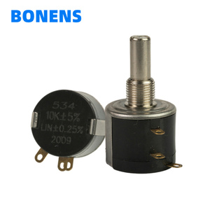 Đa biến wirewound quay chiết, <span class=keywords><strong>10K</strong></span> ohm, 10 lượt, dung sai 5%, Độ chính xác 0.25%, tuyến tính <span class=keywords><strong>taper</strong></span>, 2W Điện đánh giá - Product Image 2