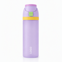 Bouteille d'eau sport double usage 770 ml, anti-fuite, portable, pour les voyages en plein air et la salle de sport
