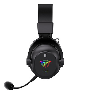 Rambotech Metal Chipset Wireless Gaming Headphone With External <b>Microphone</b> 25MS Low Latency RGB Lighting Over Ear Design - Product Image 3