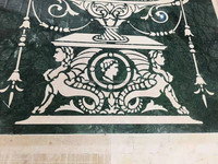 Médaillon photo personnalisé de luxe, jet d'eau, marbre, motif de hall d'entrée, médaillon de sol, carrelage de sol en vente