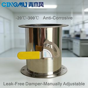 Serranda per Condotti Cingmu per Valvola a Farfalla in Sistema di Ventilazione Chiuso con Valvola dell'Aria Manuale in Acciaio Inox 201/304 - Product Image 1