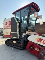 Moissonneuse-batteuse semi-automatique Fmworld 2024 d'occasion avec moteur diesel 135 CV pour fermes de maïs, blé, riz et soja