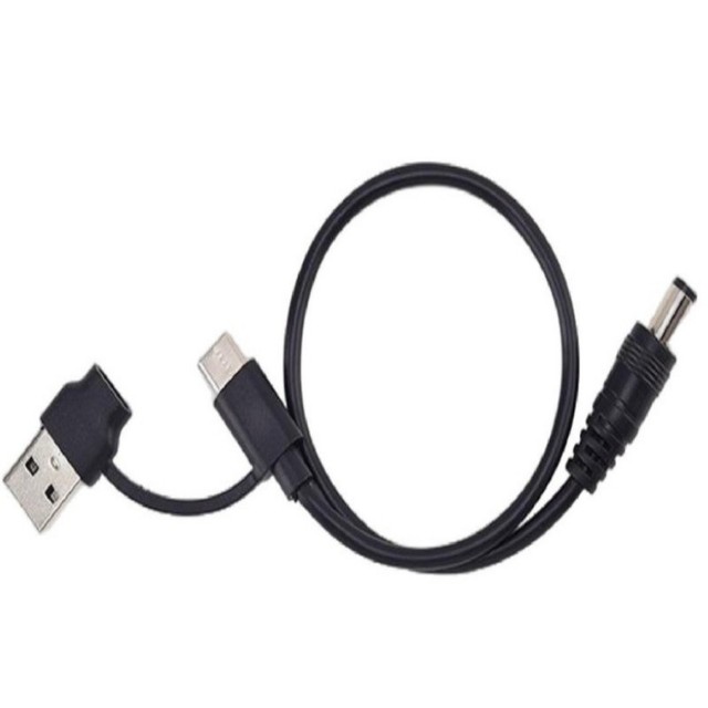 USB-A/C DC 5V Fast Charging Cable 3.3ft Pure Copper Conductor Power Cord for Fan LED Light Router Printer 3.5mm 5.5mm Plug