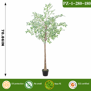 ต้นไทรจำลอง RUOPEI ต้นเบญจามินาปลอมหลากสี ทนทานต่อรังสียูวี ไม่มีกลิ่น ต้นไม้ประดิษฐ์สำหรับตกแต่งภายในบ้าน - Product Image 3