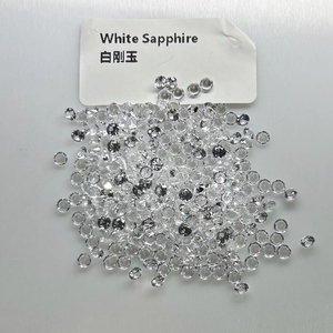 HQ אבני חן מעבדה נוצר לבן קורונדום ספיר 1-3mm יהלומי לחתוך סינטטי לבן ספיר מחיר לכל קרט - Product Image 1