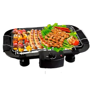 Panggangan Listrik Rumah Tangga Korea, Multi-fungsi Stainless Steel, Oven Barbekyu, 5 Gigi, Pengatur Suhu, Rak Barbekyu