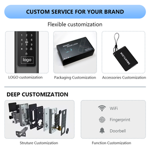 Nueva automático de la huella digital de ojo de gato captura de vídeo timbre desbloqueo remoto con WiFi inteligente cerradura de la puerta de fábrica - Product Image 6