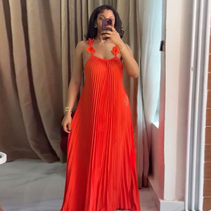 Envío Rápido SU9439 Vestido de <span class=keywords><strong>Playa</strong></span> <span class=keywords><strong>para</strong></span> Vacaciones de Verano, Vestido Maxi Plisado sin Espalda <span class=keywords><strong>para</strong></span> Mujer, <span class=keywords><strong>para</strong></span> <span class=keywords><strong>Fiesta</strong></span>, Club, Cumpleaños 2026 - Product Image 4
