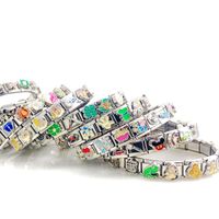 Bracelets en or et en acier inoxydable DIY, charmes italiens, modules italiens, bijoux
